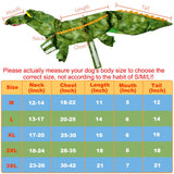 Kodervo Alligator Dog Costume - Funny Crocodile Costume for Small to Large Dogs, Halloween Cosplay Dress