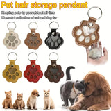 Vdeaszo Paw Keys, Pawkeys, Handcrafted Leather Keepsake, Pet Hair Keychain for Dog Cat, The Paw Print Keepsake That Keeps Them Close (Set-D(4pcs))