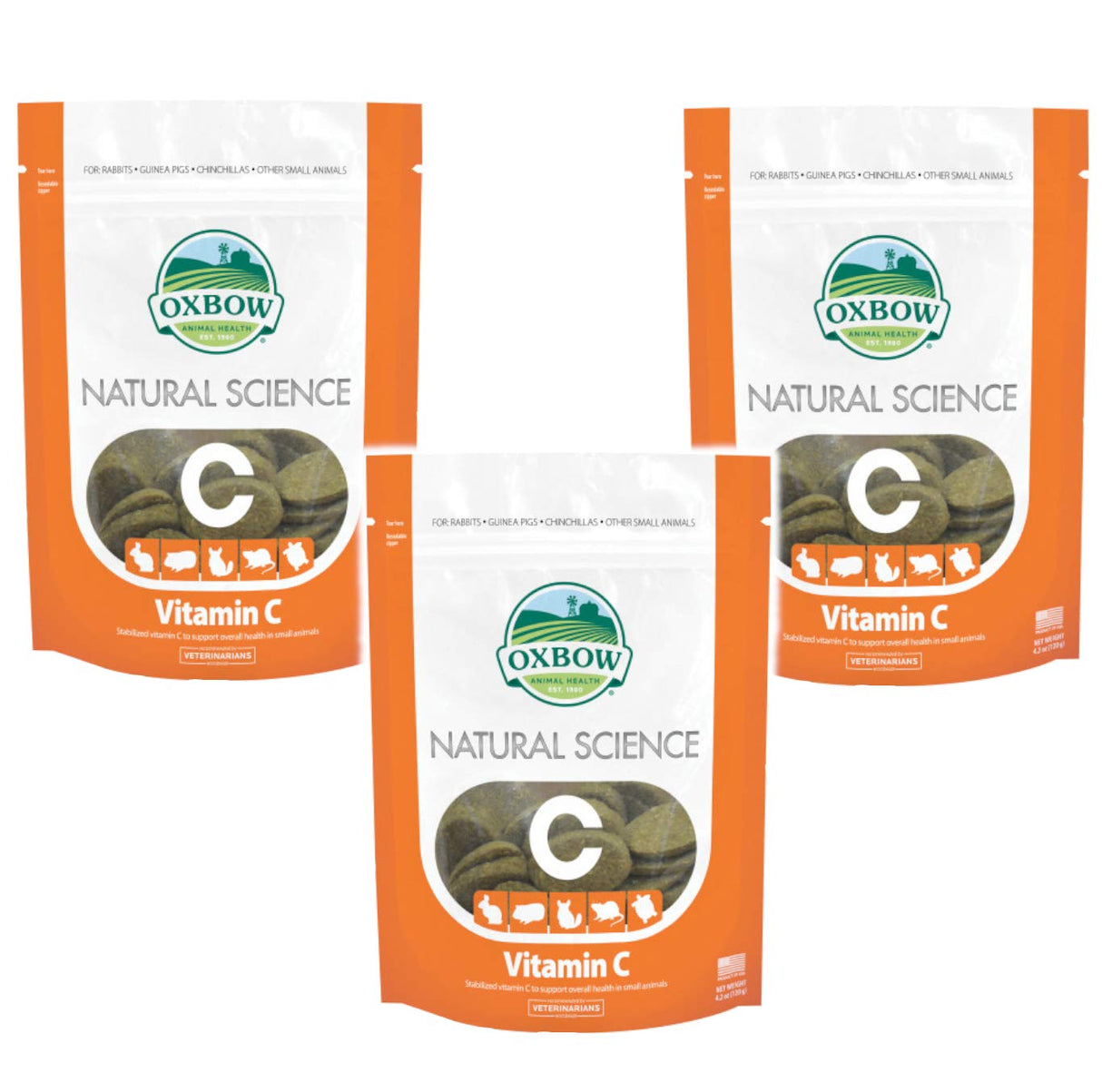 Oxbow Natural Science Small Animal Vitamin C Supplement - 60 count - 3 Pack