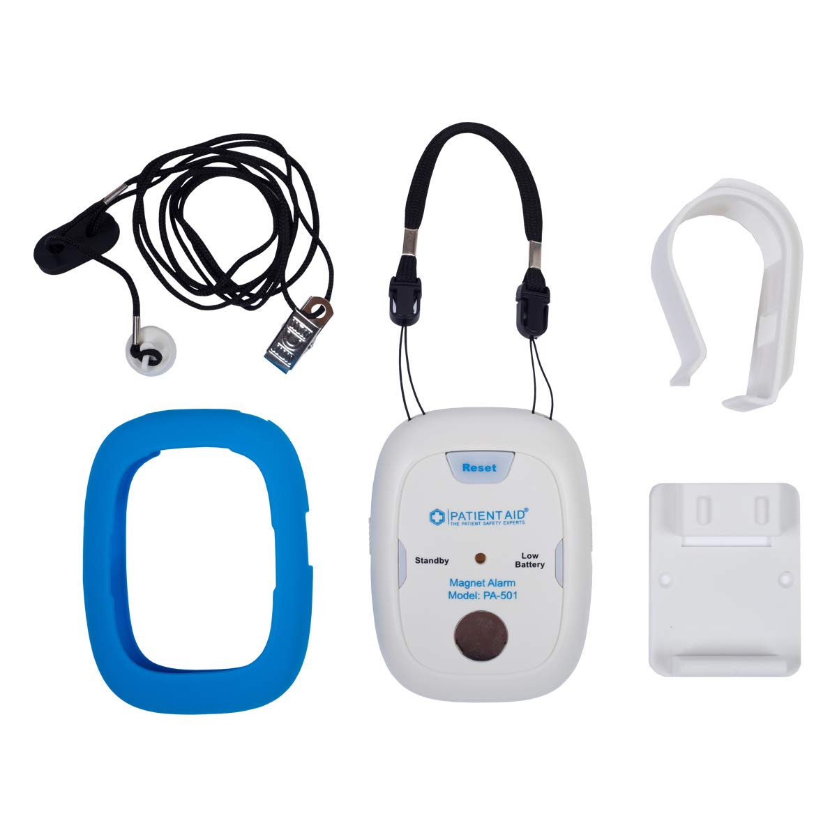 Chair & Bed Alarm : Magnet Pull Cord Alarm for Elderly & Dementia Patients :: Helps Prevent Falling & Wandering :: Comes with Battery, Magnetic Caregiver Alert & 3 Mounting Options by Patient Aid