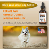 NODENS Small Dog Hip and Joint Liquid Glucosamine for Dogs – Small Dog Joint Supplement for Senior Dog Pain Relief Anti-inflammatory for Improved Joint Flexibility & Mobility 2oz