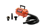 METROVAC AFTD-3V: Air Force Commander Variable Speed Dryer - Orange | 4.0 HP | Professional Pet Grooming Blower | Made in USA