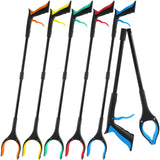 6 Pack Grabber Reacher Tool for Elderly, 32" Foldable Pick up Stick Grabber Long Handy Mobility Aids Lightweight Reaching Tool for Trash Claw Pick up Stick Arm Extension Litter Picker, 5 Color (Black)