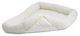 MidWest Homes for Pets QuietTime XXS Dog Bed – White Fleece Bolster, Ultra-Soft and Machine Washable, Fits 18-Inch Crates and Carriers, for Small Dogs and Cats