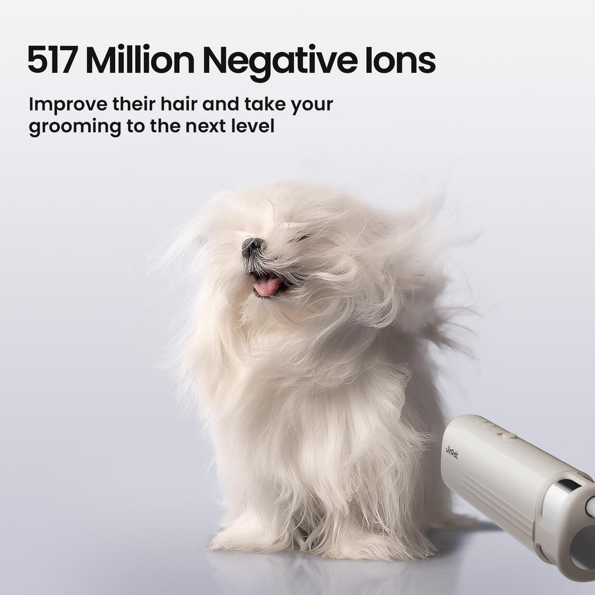 JirPet Pet Neck Dryer, Professional Low Noise Dog Dryer for Pet Grooming, 14,800FPM Portable High Velocity Pet Dryer, Hands-Free Dog Blow Dryer with Neck Hanging, Dog Hair Dryer with 3 Speeds & 4 Temp