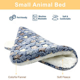 Tierecare 5PCS Guinea Pig Bed Soft Rabbit Bedding Cage Liner Warm Bunny Mats Pee Pads Fleece Blanket Plush Hamster Sleep Beds Ferret Squirrel Hedgehog Rat