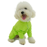 Lovelonglong Four Feet Dog Lightweight Pajamas, Pure Cotton Dog Jumpsuits 4 Legs Dog Onesies T-Shirt Stylish PJS Puppy Costume for Large Medium Small Dogs Green XXL