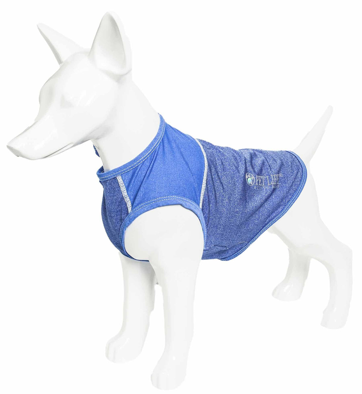 Pet Life ® Active Aero-Pawlse Heathered 4-Way Stretch and Quick Dry Performance Dog Tank Top T-Shirt