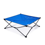 Coolaroo On-The-Go Elevated Dog Bed - Foldable Pop-Up Travel Dog Bed with Breathable, Moisture-Resistant Fabric, Carry Bag Included, Lightweight & Portable, Aquatic Blue, Extra Large