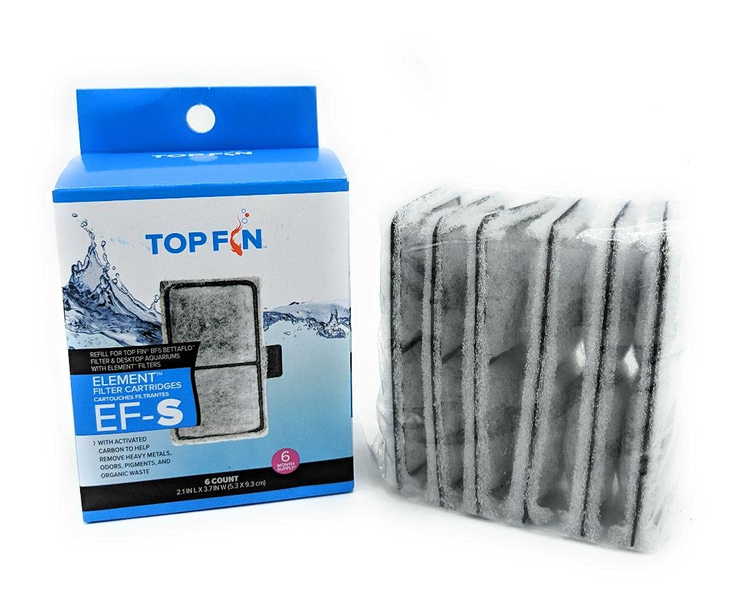 Top Fin EF-S Element Filter Cartridges (6 Count) for Fish Tank