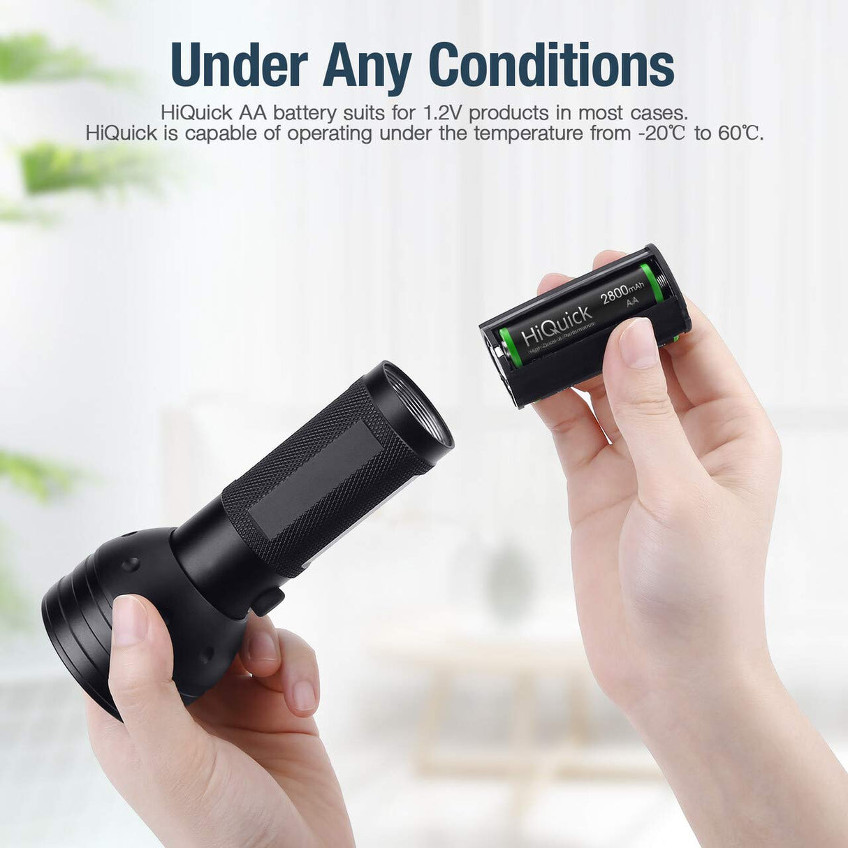HiQuick 2800mAh AA Rechargeable Batteries High Capacity Performance, Per-charged 1.2V AA Batteries Pack of 8