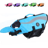 EMUST Dog Flotation Vest, Reflective Life Jacket for Small Dogs with Rescue Handle, Small Dog Vests Lifesaver for Swimming Boating Water with Front Neck Float, Blue,S
