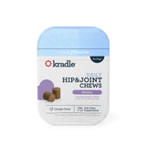 Kradle Hip and Joint Chews for Dogs - Daily Mobility & Joint Health Supplement - Soft Chews with Glucosamine, Chondriotin, MSM, Hyaluronic Acid & Turmeric - 75 Chews