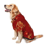 Year of The Horse 2026 Happy Chinese New Year Dog Hoodie Pullover Pet Costume Outfit Clothes for Medium Large Dogs Pet Sweater with Hat Hooded Sweatshirt Coat Small