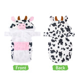 Cow Dog Costume Clothes, Dog Halloween Costumes for Small Medium Dogs, Funny Pet Costumes Milk Cows Outfit for French Bulldog Christmas Party Cosplay Puppy Cat Clothes Photo Dress up Accessories