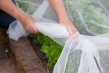Agfabric Garden Netting 9.5'x30' Insect Pest Barrier Bird Netting for Garden Protection,Row Cover Mesh Netting for Vegetables Fruit Trees and Plants,White