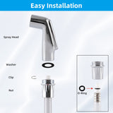 Universal Kitchen Sink Side Sprayer Head Replacement, Chrome Finish