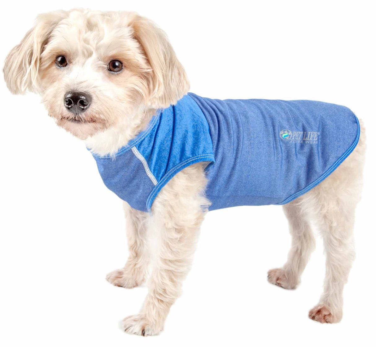 Pet Life ® Active Aero-Pawlse Heathered 4-Way Stretch and Quick Dry Performance Dog Tank Top T-Shirt