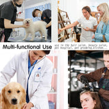 suweisua Dog Grooming Smock for Men Women, Anti-Static Smock for Pet Shop Dog Cat Grooming Bathing, Long Sleeves, Water Resistant and Hair Proof, (Black with Print Schnauzer L)