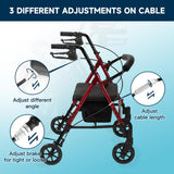 FVRITO 2 Pack 41'' Rollator Brake Cable Replacement for Drive Mobility Rolling Walker Medline Transport Knee Scooter Folding Wheelchair, Brake Cables for Most Walker Seniors Medical Accessories Parts