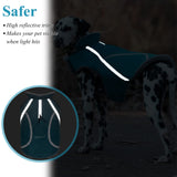 VIVAGLORY Frostfit Dog Coat, Dog Jacket for Winter & Cold Weather, Warm Fluffy Fleece Lined Water Resistant Reflective for Puppy, Coat with Leash Hole, XS, Turquoise