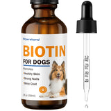 Liquid Biotin Supplement for Dogs, 2000 mcg, Strengthens Dog Nails, Promotes Healthy Coat & Skin with Biotin and Collagen, Slows Down Dog Shedding, Relieves Dry Skin, Faster Absorption, 2 oz
