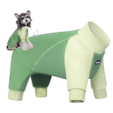 Dog Fleece Sweater, Winter Warm Clothes Jumpsuit for Small & Medium Puppies, Soft Stretch Thermal Pajamas for Boy Girl (Green,S)