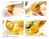 Manual Juicer Citrus Lemon Squeezer, Fruit Juicer Lime Press Metal, Professional Hand Juicer Kitchen Tool(Yellow）