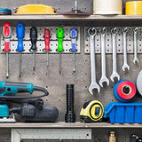 Ripeng Pegboard Screwdriver Holders Peg Board Organizer Accessories Multi Ring Tool Holders Six Tool Multi Tool Organizer Racks for Pegboard, Pliers(Black, 4 Pieces)
