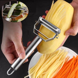 Julienne Peeler, Stainless Steel Vegetable Peeler, Double-Blade Vegetable Slicer, and Fruit Slicer