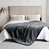 Waterproof Blanket for Bed Couch Sofa, Soft Liquid Pee Proof Pet Blanket for Dog Puppy Cat, Reversible Sherpa Fleece Furniture Protector (Dark Grey, 50x60 inches)