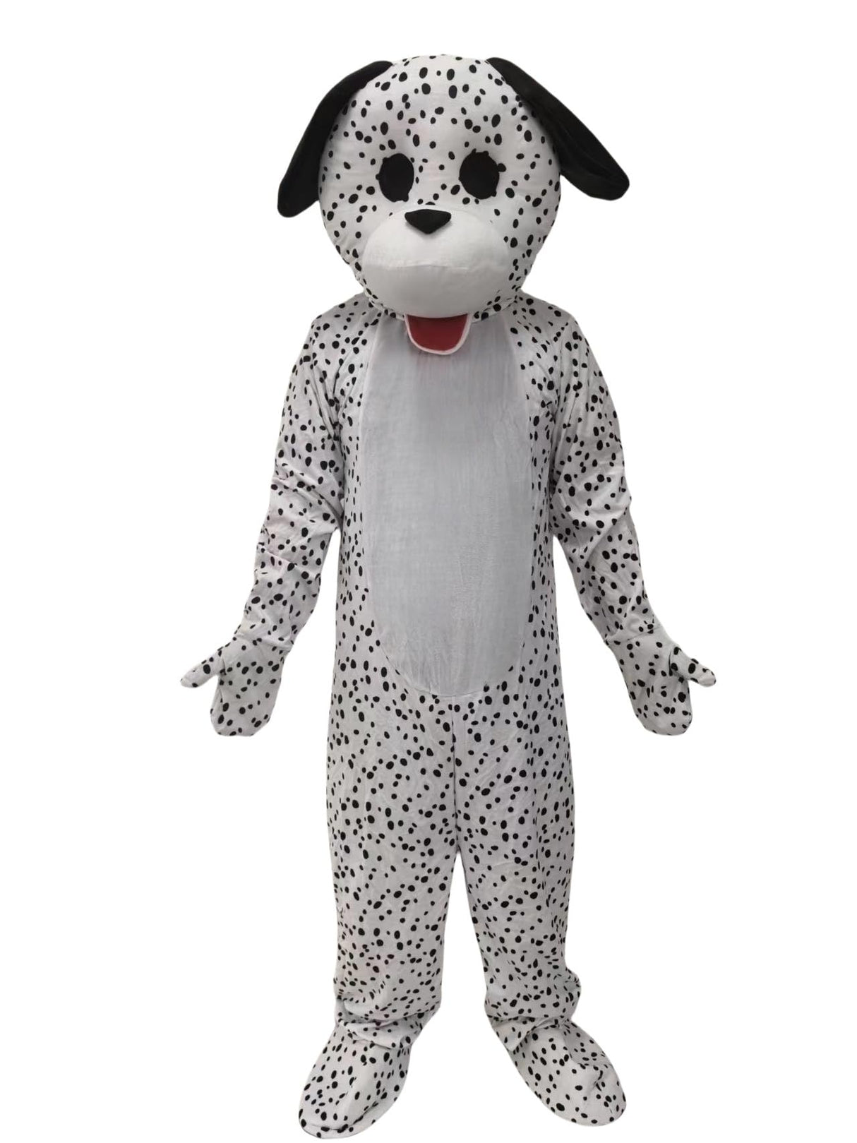 Plush Dalmations Costume Spotted Black and White Puppy Suit Dog Character Outfit Adult