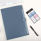SKYDUE Expanding File Organizer with 8 Pockets, Accordion File Folders with Labels, Portable Document Paper Bill Receipt Organizer, Home College School Office Supplies, Letter Size, Blue