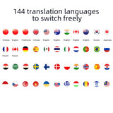 A17 Pro 3 in 1 Real Time Translator Earbuds, 144 Languages, Wireless Bluetooth, Black
