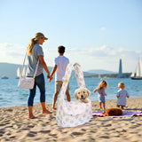 Floral Print Pet Carrier Bag for Small Dogs and Cats, Carry 5-15 Lbs Pet Purse, Hands-Free Design Pet Bags(Blue Floral, Small)