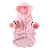 Petyoung Pet Bathrobe Dog Pajama Thickened Hooded Bathrobe Quick Drying and Super Absorbent Dog Bath Towel Soft Pet Nightwear for Puppy Small Dogs Cats