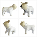Dog Pajamas Pet Jumpsuits PJS for All Seasons, Velvet Dog Hoodies 4 Legs Four Feet Dog Onesies Stylish PJS Puppy Costume Cotton Liner Warm Pet Clothes for Small Medium Large Dogs White S