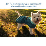 Vilichi Dog Raincoat, Waterproof Jacket, Windproof & Lightweight Outdoor Rain Coat, Body Coverage Poncho,with Storage Bag, Blue, for Medium Breed (Large)