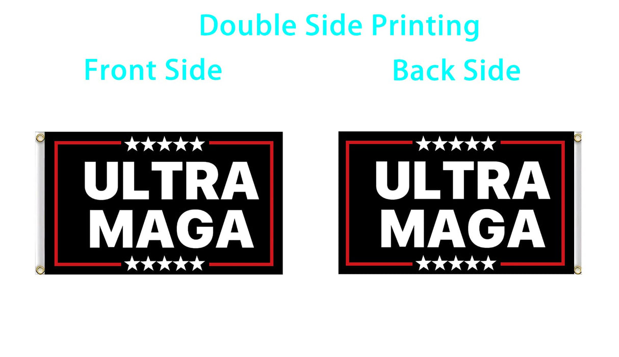 Vrogadso Ultra Maga Flags Mega Trump 2024 2022 Anti Biden Double Sided 3 Ply 3X5 Feet Outdoor Flag