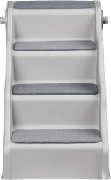 Amazon Basics Foldable Non-Slip Pet Stairs for Small Dogs and Cats, Senior Pets, Easy to Climb, 14.6" x 22.75" x 19.5", Grey