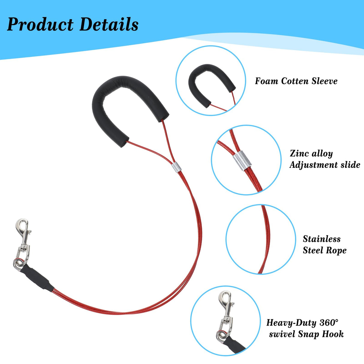4 Pcs Pet Grooming Loops and Supplies - Dog Belly Loop Restraint No Sit Haunch Holder for Arm and Table, Sturdy Noose Loop for Small Medium Large Dogs