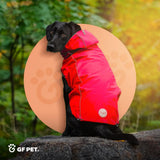 GF PET Reversible Elasto-Fit Raincoat for Dogs - Waterproof Lightweight Pet Rain Jacket - Reflective Safety Design - Comfortable, Easy On & Off - 4XL, Navy