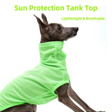 Italian Greyhound Clothes, Lightweight & Breathable Sun Protection Tank Tops for Italian Greyhound and Whippets Dogs (Green, X-Small)