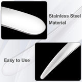 3pcs Mini Stainless Steel Makeup Spatula, Reusable Cosmetic Cream Spatulas Spoon, Skincare Scoop Applicator Facial Massage Beauty Tools for Mixing and Sampling Face Eye Cream- Silver