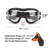 Billionchains Pack of 2 Dog Goggles Dog Sunglasses for Medium to Large Breed Anti-UV Eye Protection with Adjustable Straps- Silver & Transparent