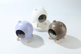 TUTU&LELE Hamster Hideout, Tiny House Hideout and Habitat, Space Elf Hiding Nest, Durable Hamster Bed with Round Thick Plush Pads, for Mice, Gerbils,Hamsters to Play, Sleep and Rest (White)