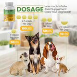 Advanced Hip and Joint Supplement for Dogs All Breeds - Glucosamine for Dogs Mobility & Pain Relief - All Natural Chondroitin, MSM & Turmeric Dog Joint Supplement - 90 Chewable Tablets