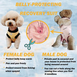 RSS07 Winter Fleece Wound Protective Clothes for Puppy, Little Animals - Warm Dog Vest, Windproof Spay Recovery Suit (Yellow-Black-M)