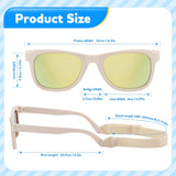 zestero Baby Infant Toddler Polarized Sunglasses with Strap for Boys Girls Age 0-24 Months, 3 Pack Flexible TPEE Rubber Frame Kids 100 UV Protection Sunglasses Newborn Shades