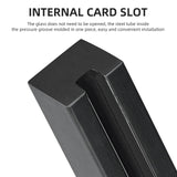 DOMART Black Glass Balustrade Post, 304 Stainless Steel Glass Railing Post for Steps, Balconies, Staircases, Decks, Patio Stairs, Pool Fence, Cannot Add Handrail Version (25.6 inch-End Post)